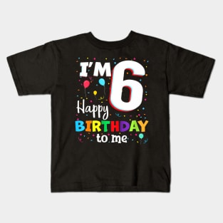 Sixth 6Th Birthday Happy Birthday Boys Girls 6 Years Old Kids T-Shirt